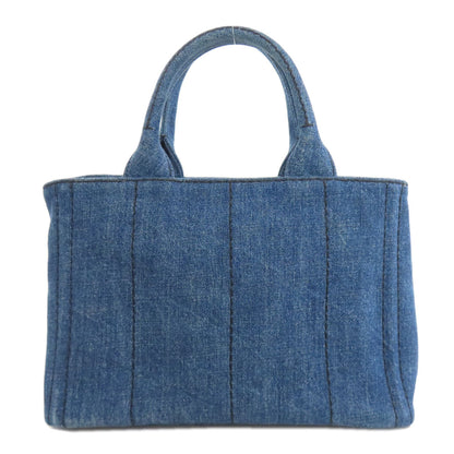 Prada Tote Bag 1Bg439 Denim Blue Canapa Mini 2 Way