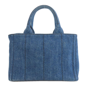 Prada Tote Bag 1Bg439 Denim Blue Canapa Mini 2 Way