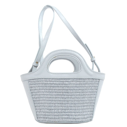 Marni Handbag Raffia Blue Basket Bag 2Way