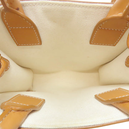 Celine Handbag Canvas White Mini Vertical Cover 2Way
