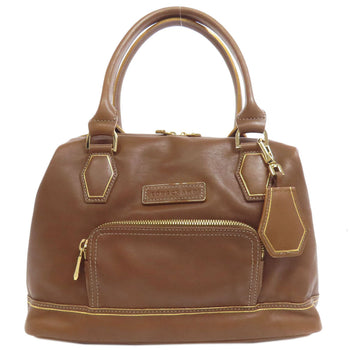 Longchamp Tote Bag Leather Brown Logo