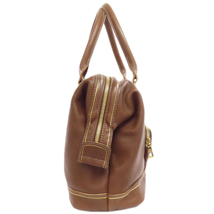 Longchamp Tote Bag Leather Brown Logo