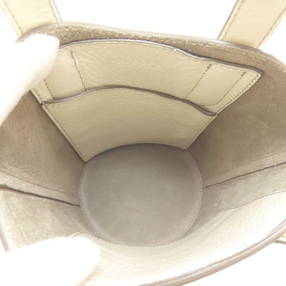 Hirofu Handbag Leather White Simple Design