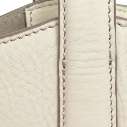 Hirofu Handbag Leather White Simple Design