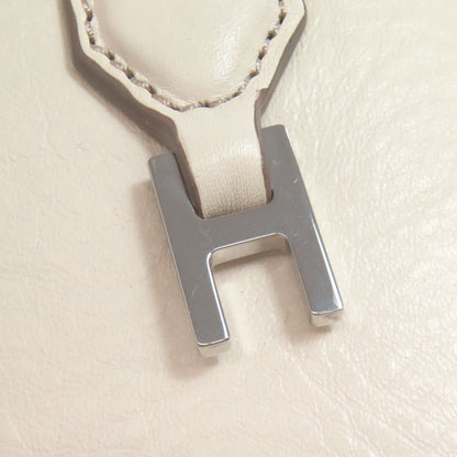 Hirofu Handbag Leather White Simple Design
