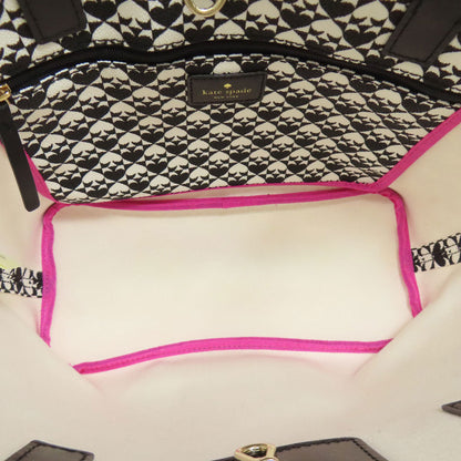 Kate Spade Tote Bag Pvc Black Spade Pattern