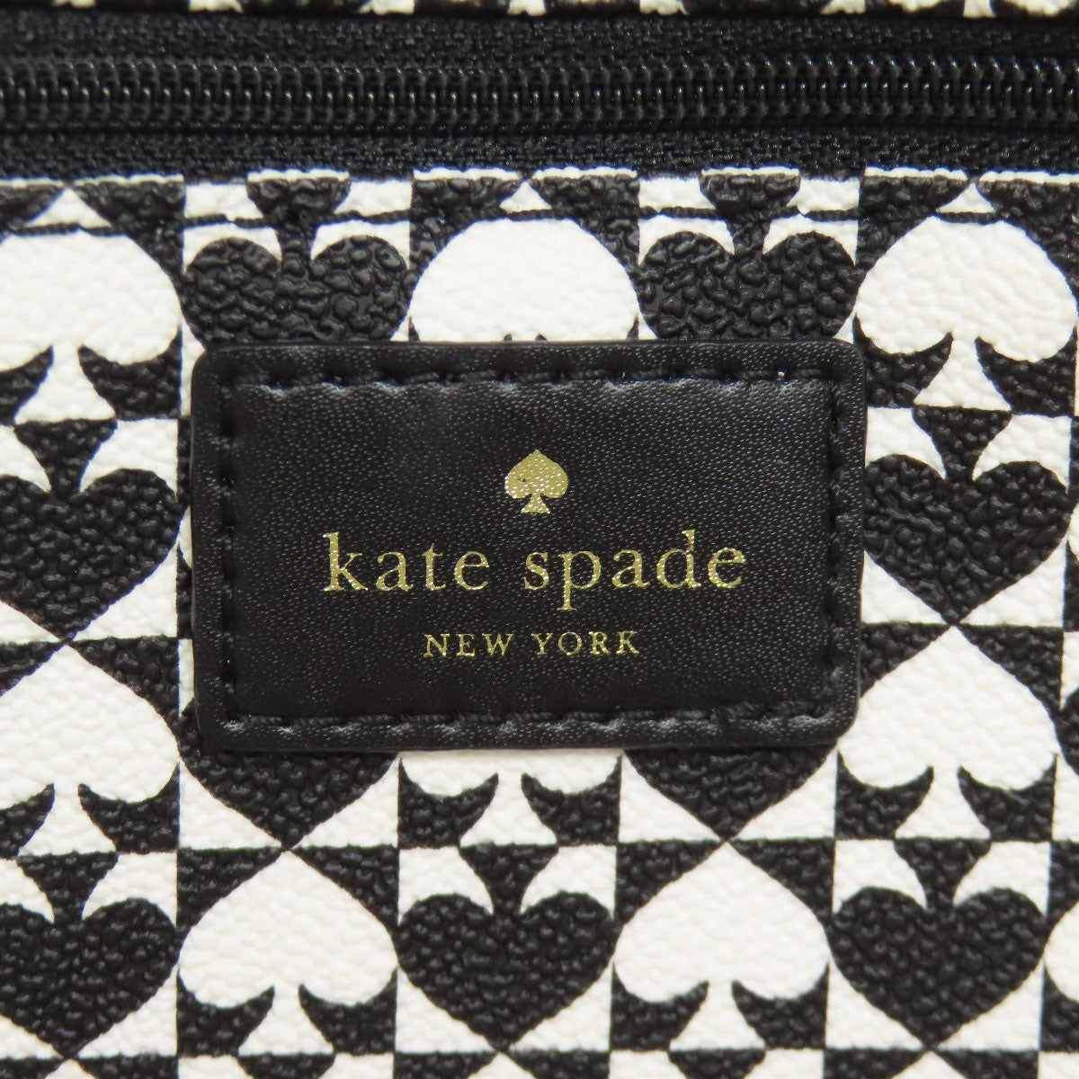 Kate Spade Tote Bag Pvc Black Spade Pattern