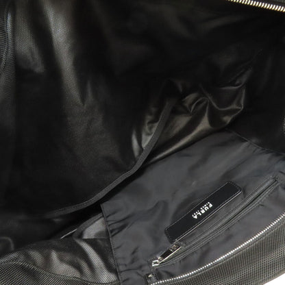 Furla Tote Bag Canvas Black Logo