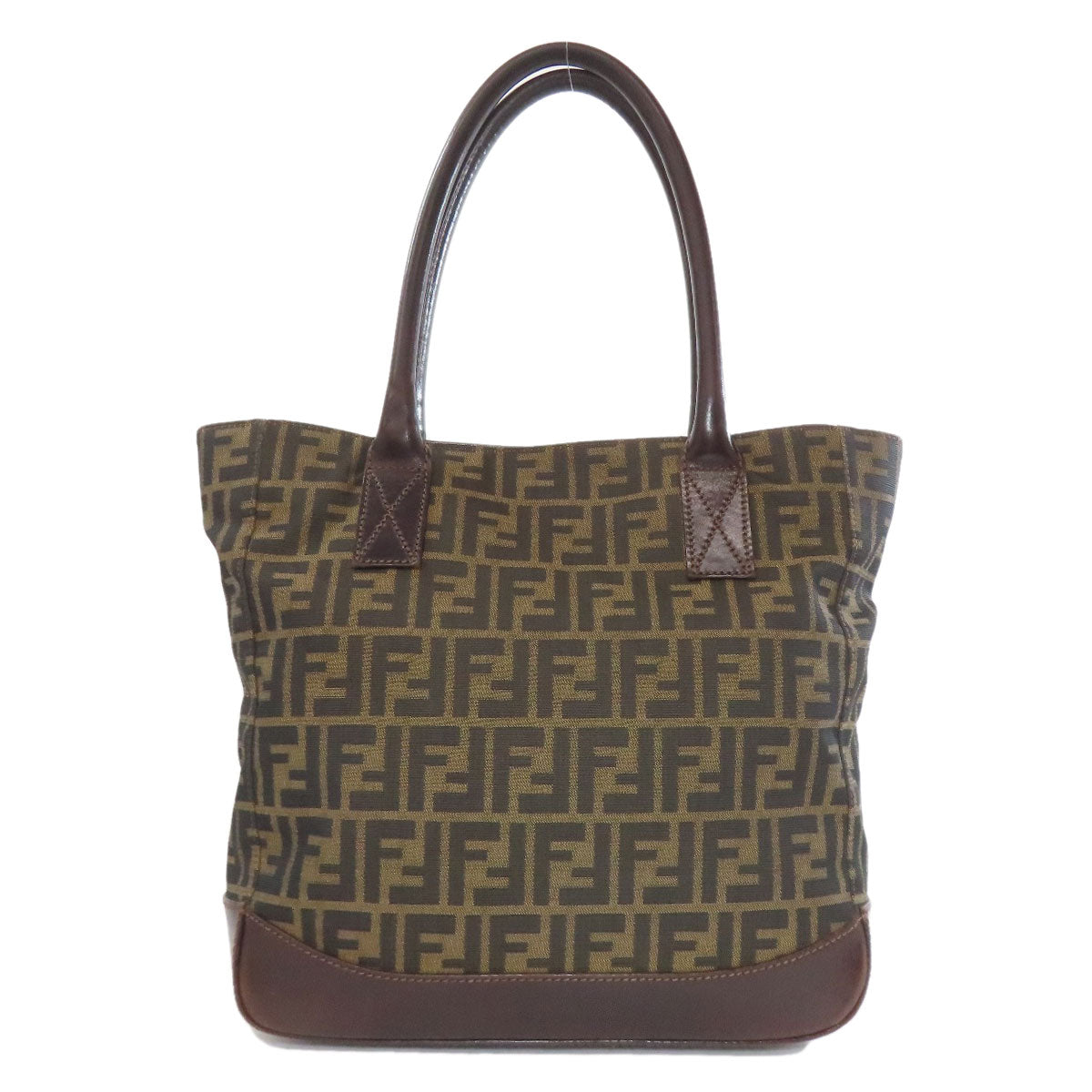 Fendi Tote Bag Canvas Brown Zucca Pattern
