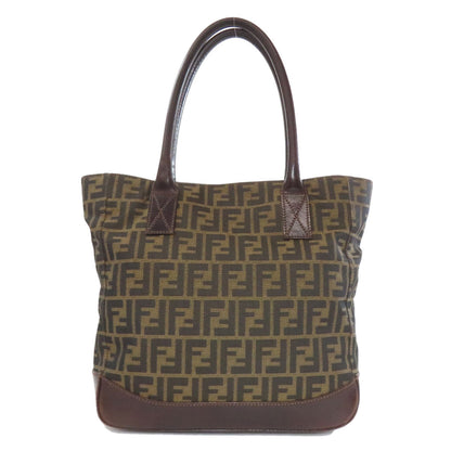 Fendi Tote Bag Canvas Brown Zucca Pattern