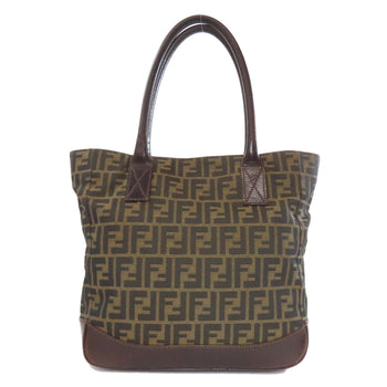Fendi Tote Bag Canvas Brown Zucca Pattern