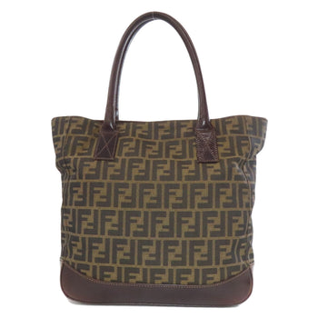 Fendi Tote Bag Canvas Brown Zucca Pattern