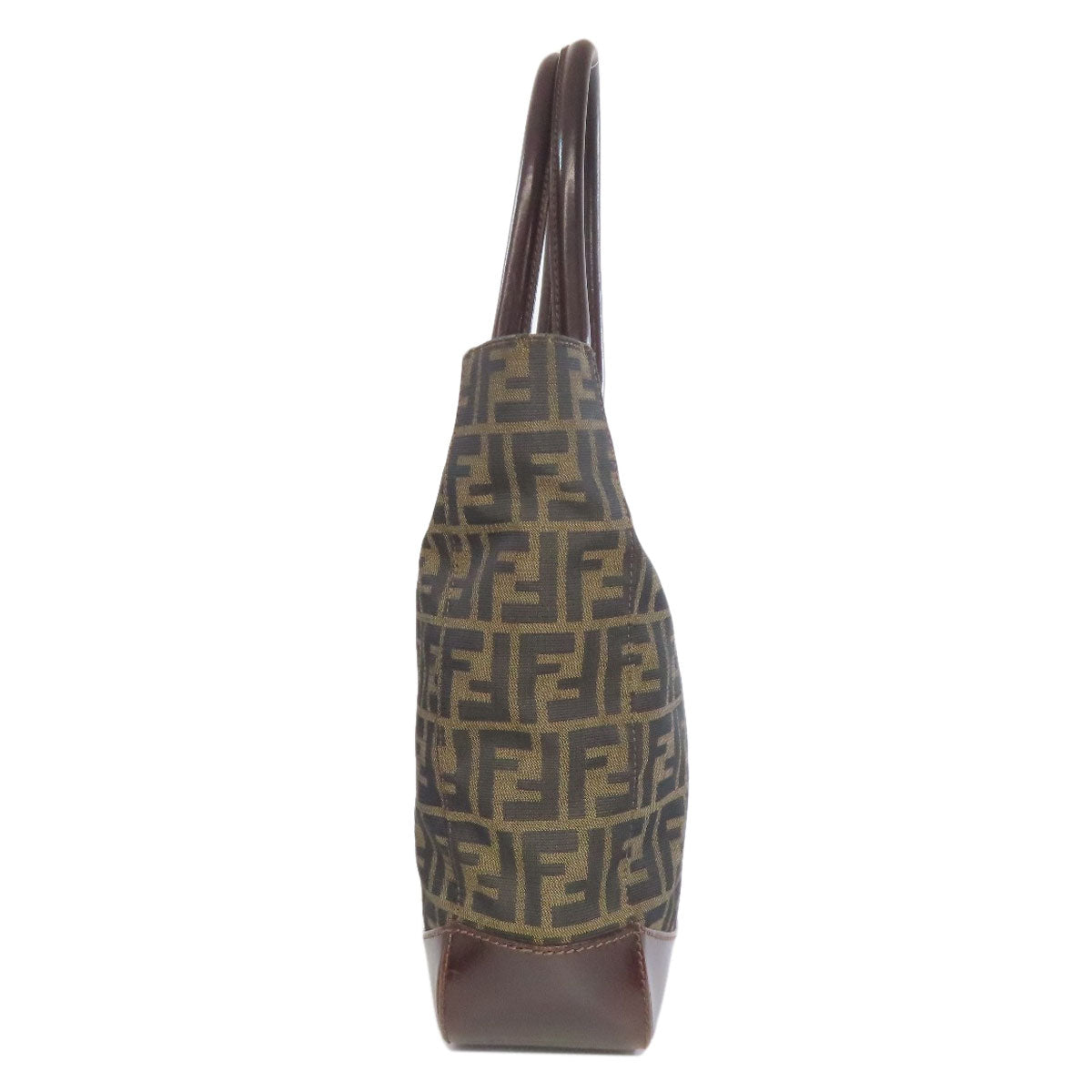 Fendi Tote Bag Canvas Brown Zucca Pattern