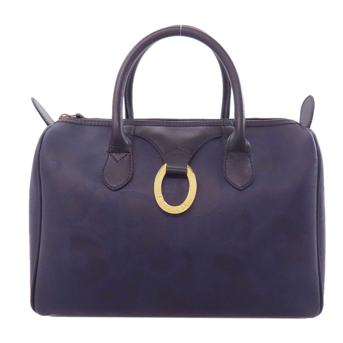 Christian Dior Boston Duffel Bag Pvc Navy Logo