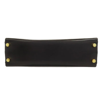 Salvatore Ferragamo Handbag Leather Black Gancinimetal 2Way