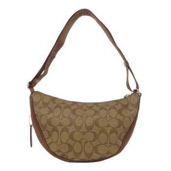 Coach Shoulder Bag Ct643 Pvc Brown Pace