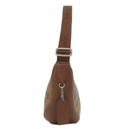 Coach Shoulder Bag Ct643 Pvc Brown Pace