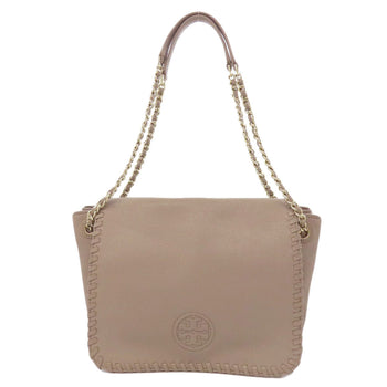 Tory Burch Shoulder Bag Leather Beige Marion
