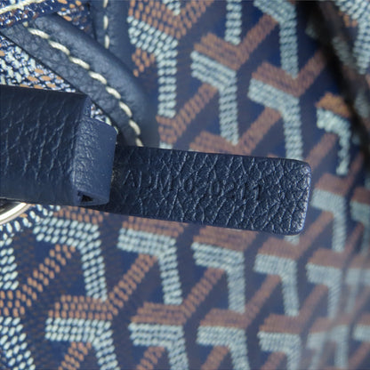 Goyard Tote Bag Coated Canvas Navy Saint Louis Pm