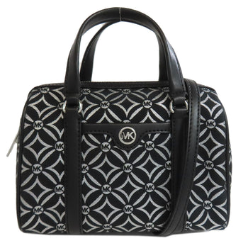 Michael Kors Handbag Canvas Black Travel Jacquard 2Way