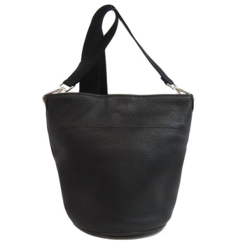 Prada Shoulder Bag 1Be012 Calfskin Black Long Shoulder