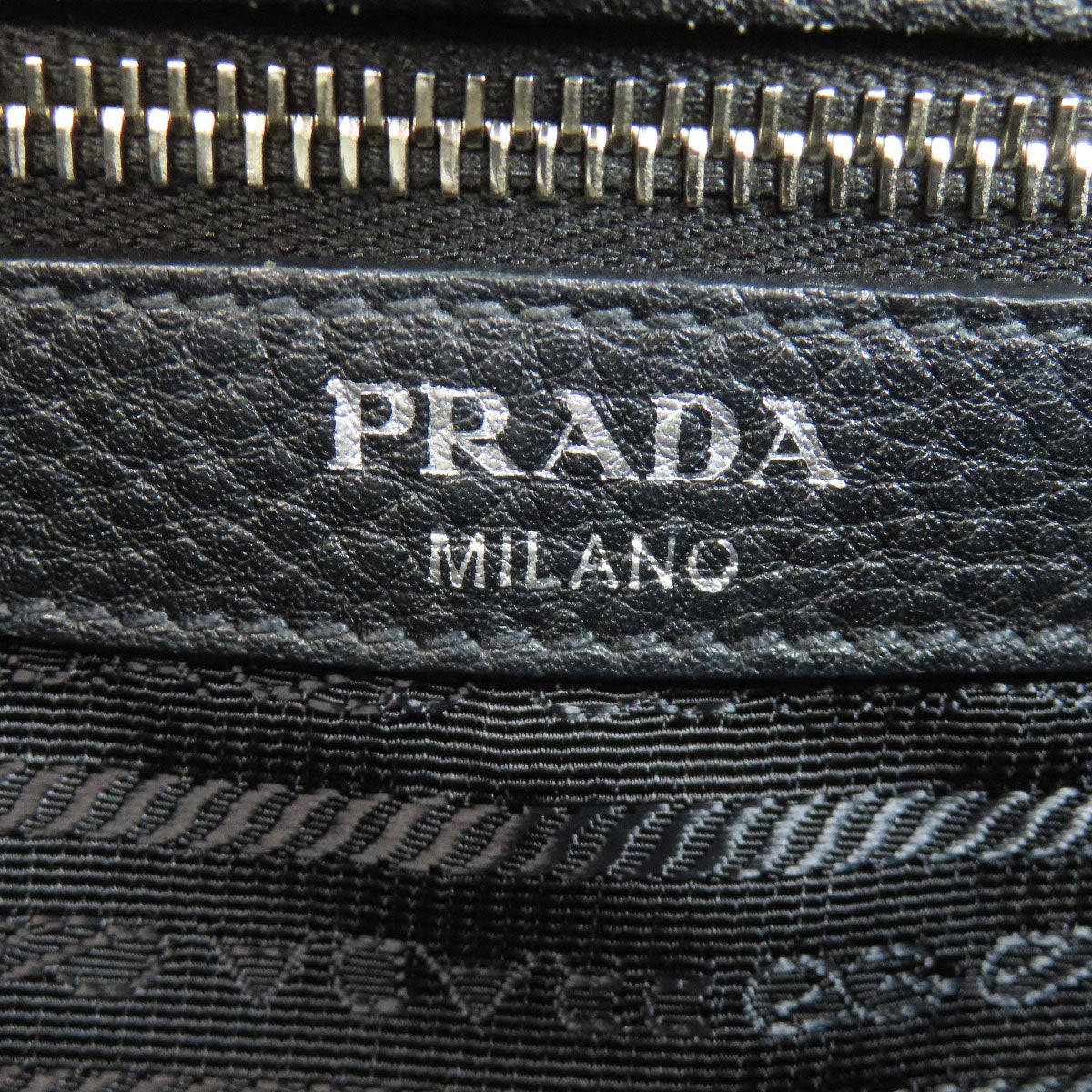 Prada Shoulder Bag 1Be012 Calfskin Black Long Shoulder