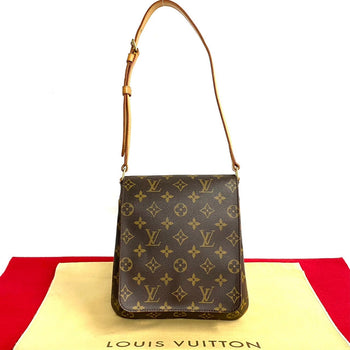 Louis Vuitton Shoulder Bag M51258 Leather Brown Monogram Musette Salsa Short