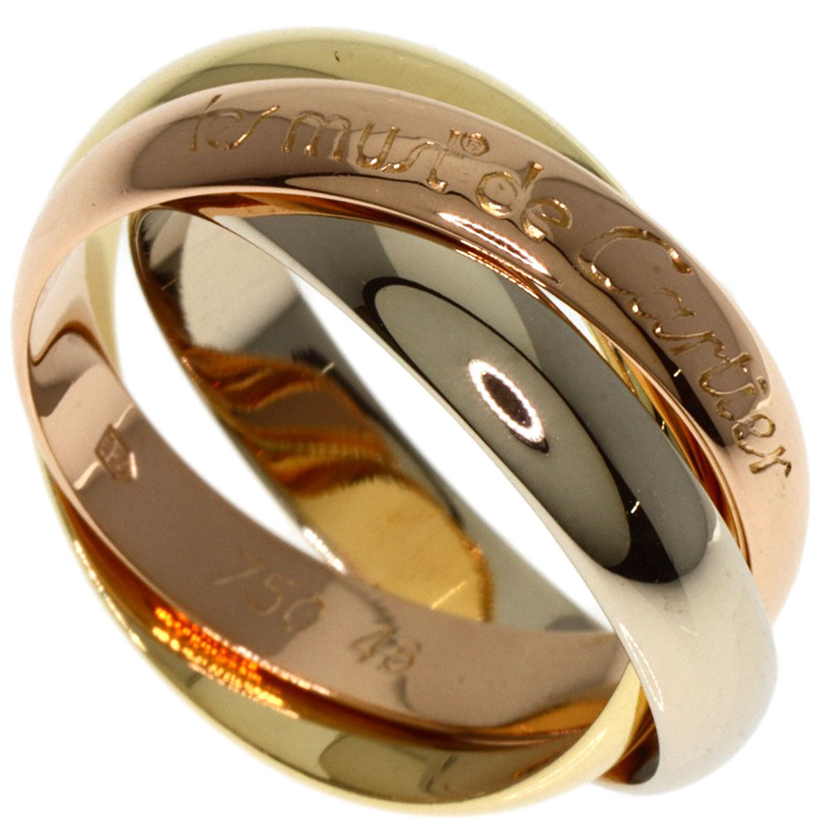 Cartier Ring K18Yg , K18Wg , K18Pg Gold Trinity #48 Women