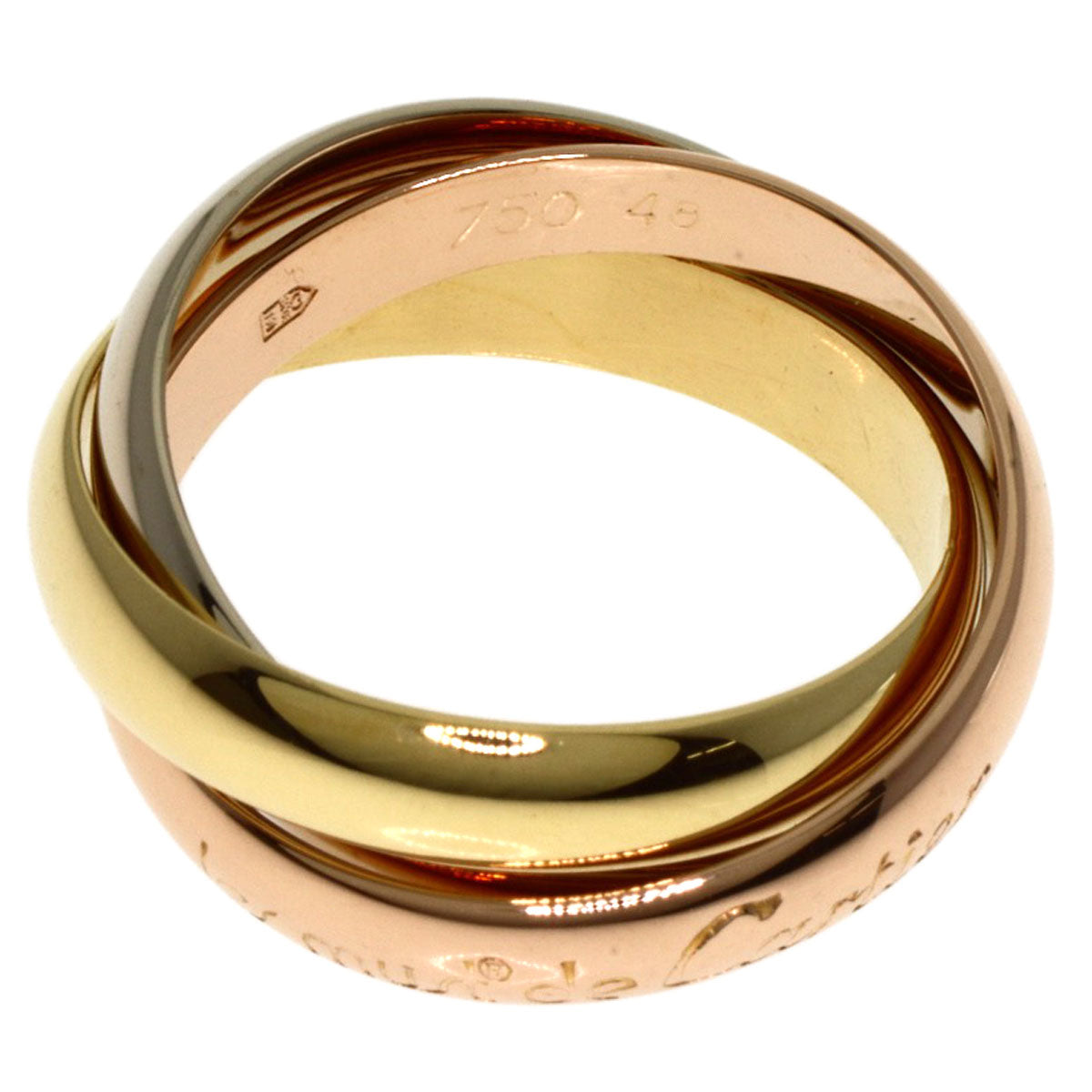 Cartier Ring K18Yg , K18Wg , K18Pg Gold Trinity #48 Women