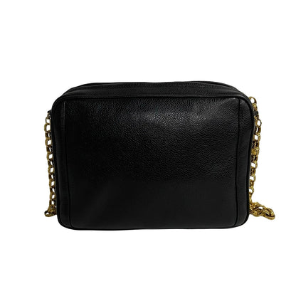 Chanel Shoulder Bag Matt Caviar Skin Black Women