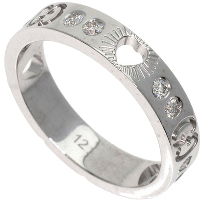 Gucci Ring K18Wg Silver Icon Heart Diamond #12