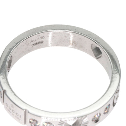 Gucci Ring K18Wg Silver Icon Heart Diamond #12