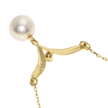 Mikimoto Necklace 18K Yellow Gold Gold Pearl Pearl Diamond