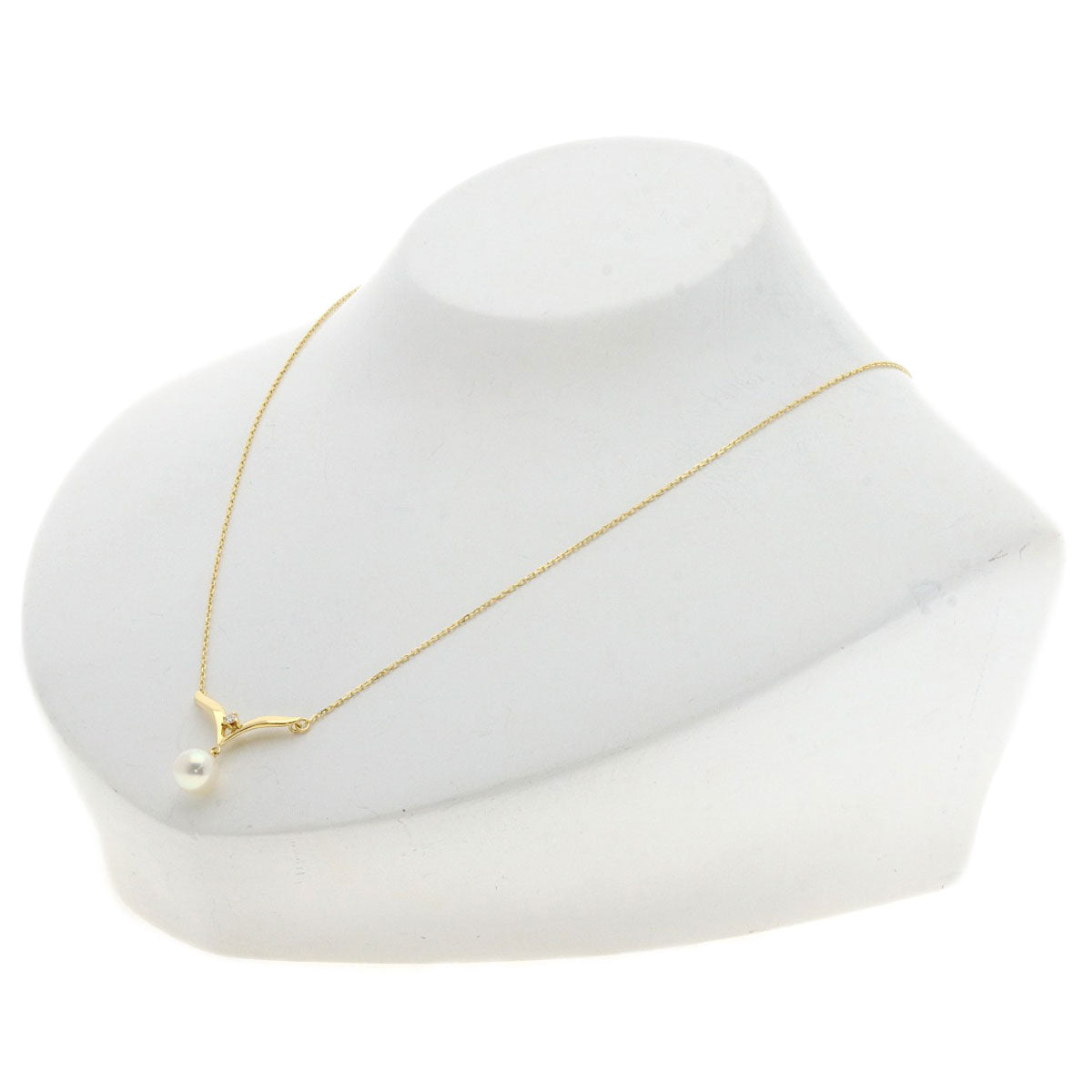 Mikimoto Necklace 18K Yellow Gold Gold Pearl Pearl Diamond