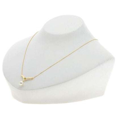 Mikimoto Necklace 18K Yellow Gold Gold Pearl Pearl Diamond