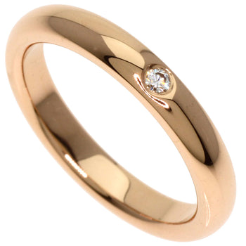 Tiffany&Co. Ring 18K Pink Gold Gold Stacking Band Ring 1P Diamond