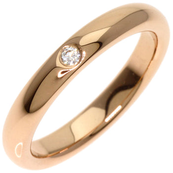Tiffany&Co. Ring 18K Pink Gold Gold Stacking Band Ring 1P Diamond