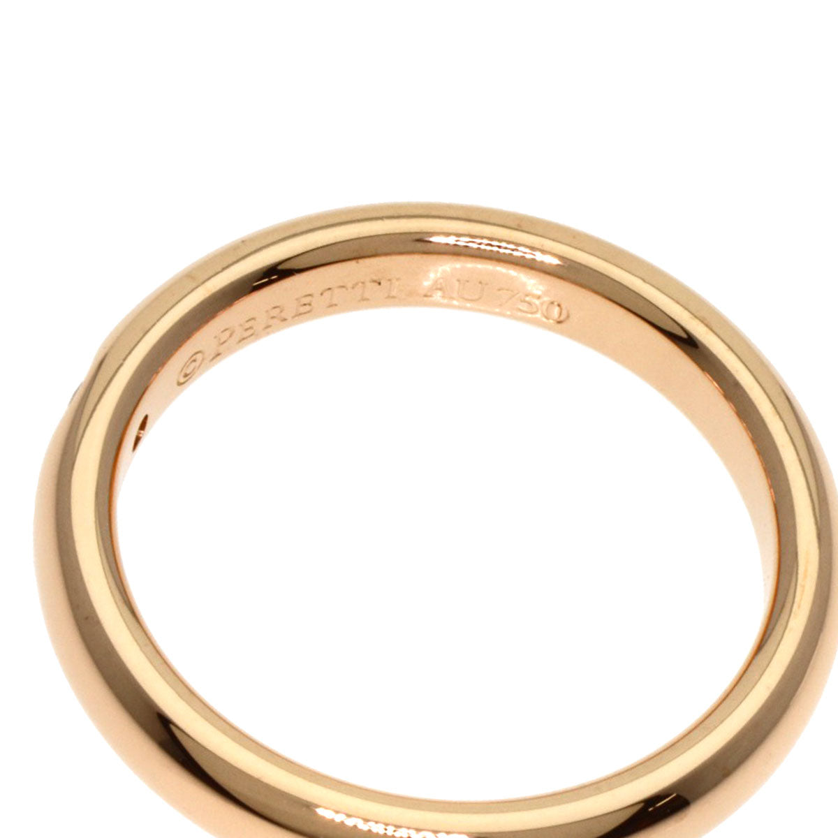 Tiffany&Co. Ring 18K Pink Gold Gold Stacking Band Ring 1P Diamond
