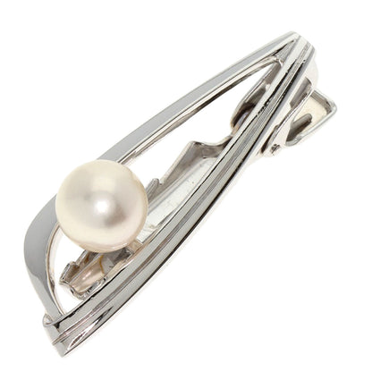 Mikimoto Tie Pin K14Wg Silver Pearl Tie Bar