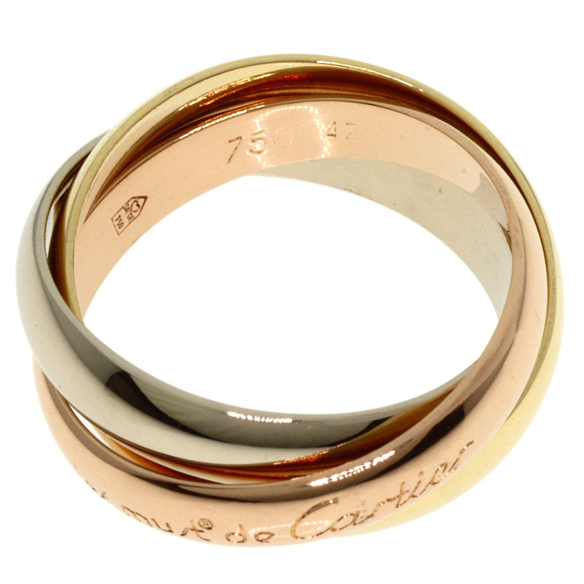 Cartier Ring 18K Yellow Gold Gold Trinity #47