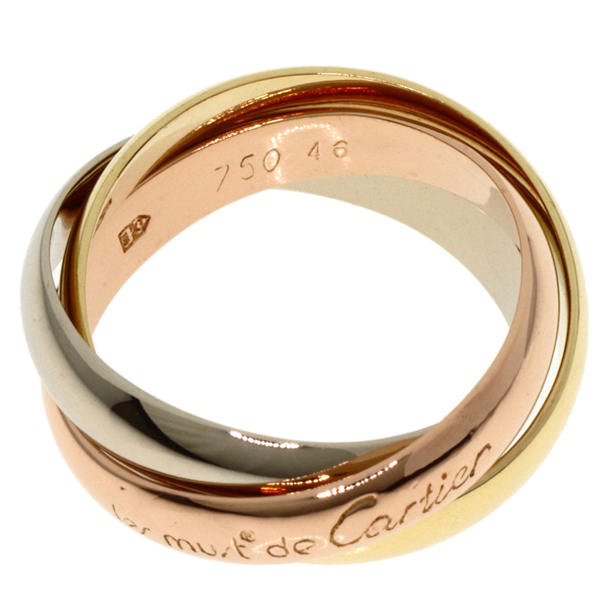 Cartier Ring 18K Yellow Gold Gold Trinity #46