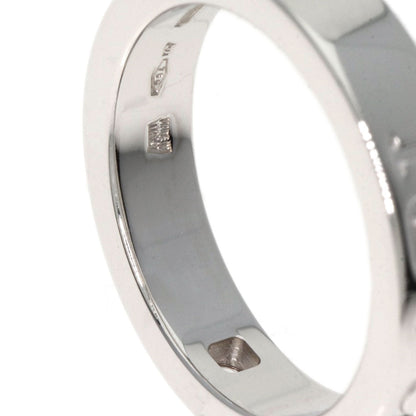 Bvlgari Ring K18Wg Silver Double Logo Diamond Women