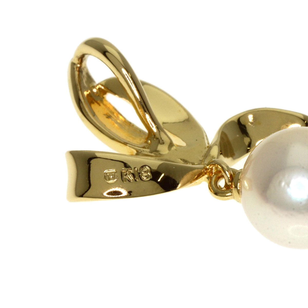 Mikimoto Pendant Top 18K Yellow Gold Gold Pearl