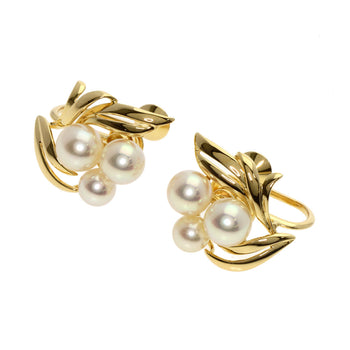 Mikimoto Earring 18K Yellow Gold Gold Pearl Women
