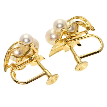 Mikimoto Earring 18K Yellow Gold Gold Pearl Women