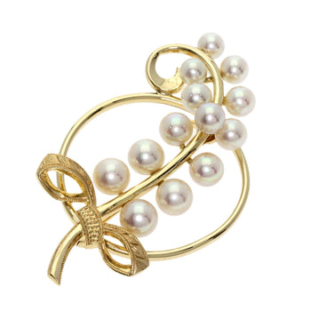Mikimoto Brooch K14Yg Gold Pearl