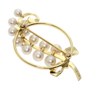 Mikimoto Brooch K14Yg Gold Pearl