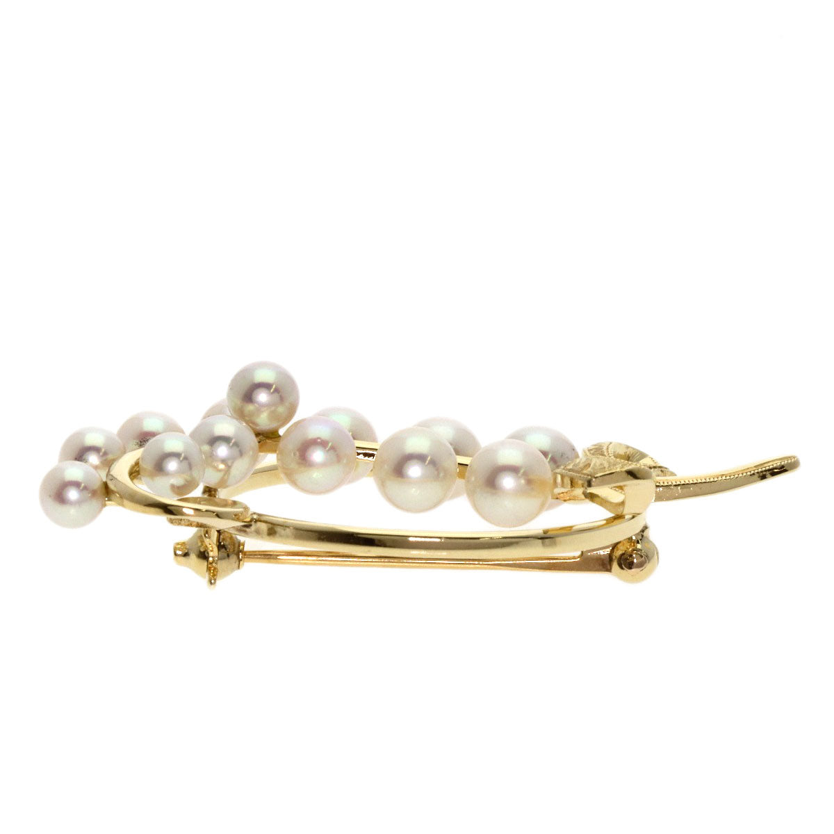 Mikimoto Brooch K14Yg Gold Pearl