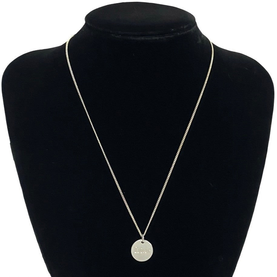 Dior Necklace Silver Plating Silver Logo Engraving Women