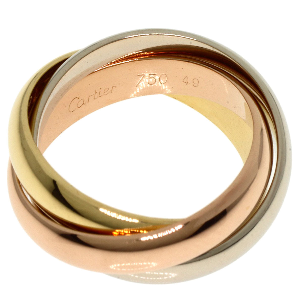Cartier Ring 18K Yellow Gold Gold Trinity #49